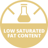 Low saturated fat content