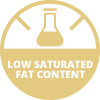 Low saturated fat content Low saturated fat content