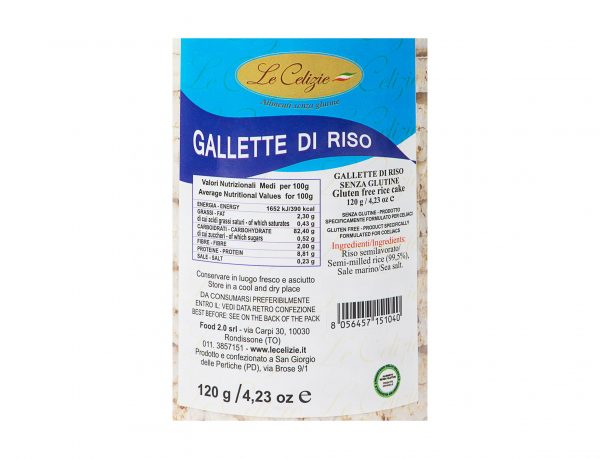 Gallette di riso senza glutine