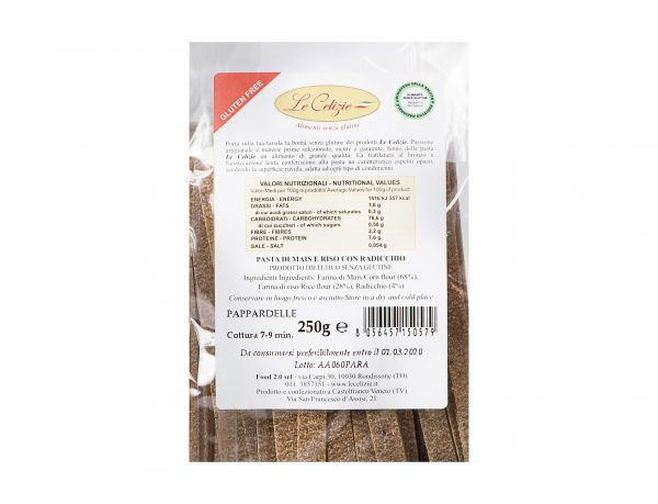 Pasta di Mais e Riso con Radicchio senza lattosio