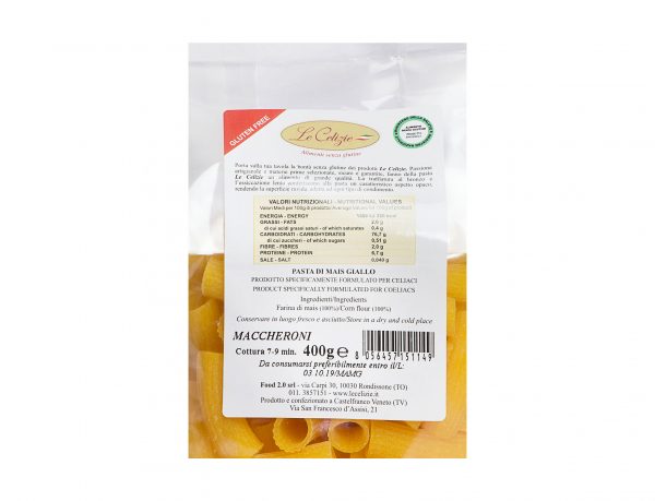 Maccheroni Pasta Di Mais Giallo gluten free