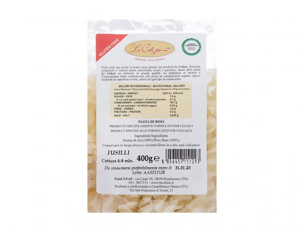 Pasta Di Riso Fusilli senza glutine