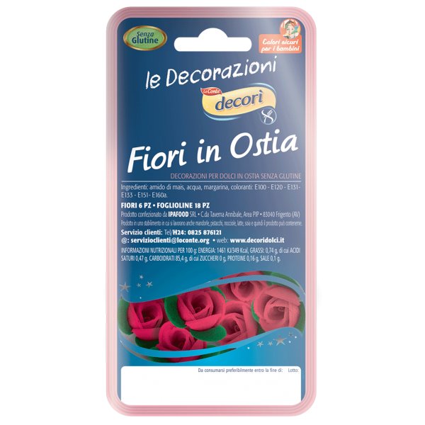 Decorazioni per dolci fiori senza glutine