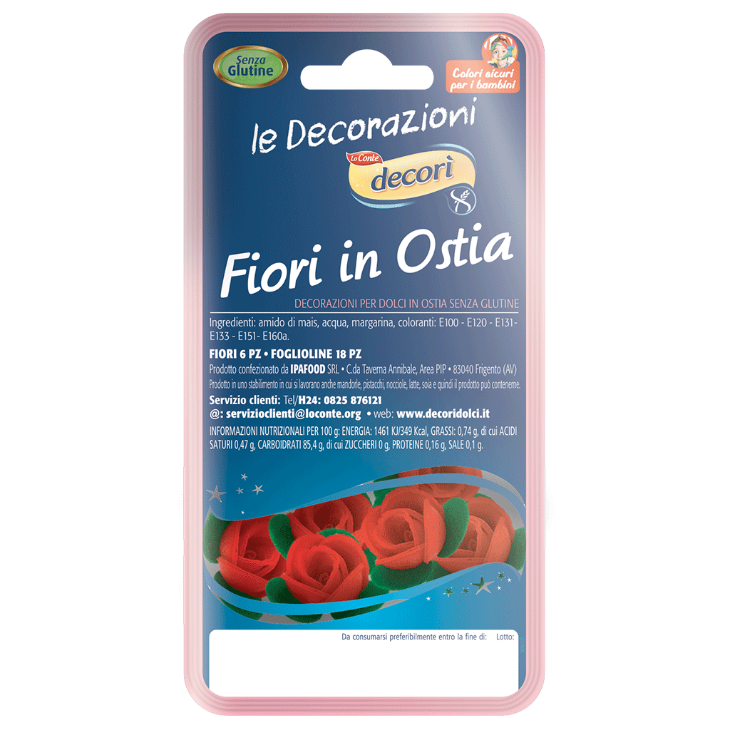 Decorì Roselline Rosse decorazioni dolci senza glutine decorazioni fiori per dolci gluten free