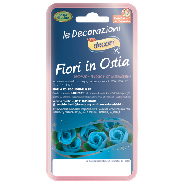 fiori decorazione per dolci azzuri senza glutine