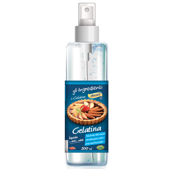 Gelatina spray per dolci senza glutine