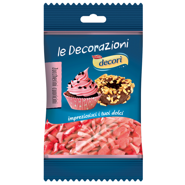 decorazioni per dolci zuccheri cuori