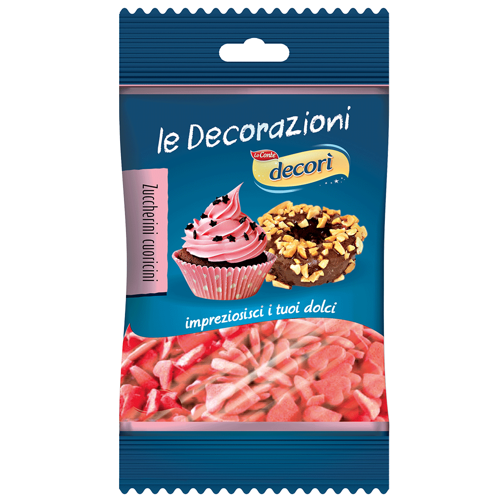 Decorì Zuccherini Cuoricini decorazioni per dolci zuccheri cuori