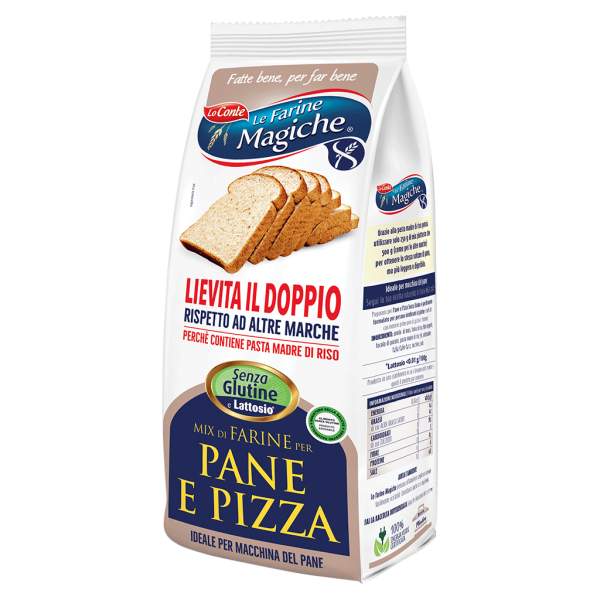 farina pane pizza senza lattosio