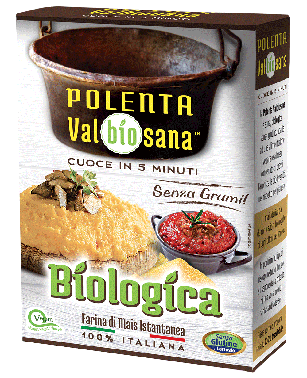 Polenta senza glutine e lattosio