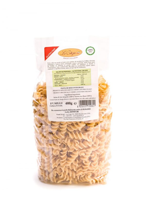 Fusilli pasta di riso integrale