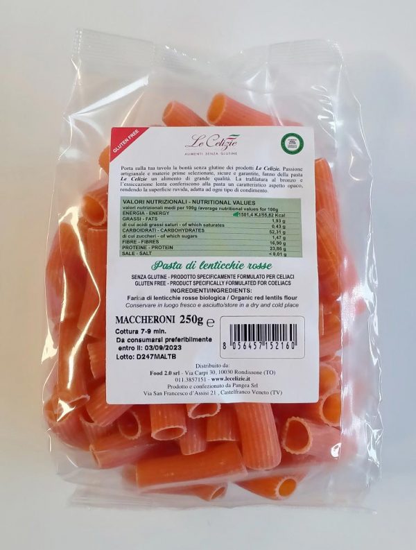 Pasta di Lenticchie Rosse Bio  Maccheroni - immagine 2