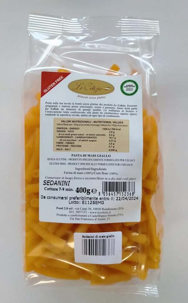 Pasta di Mais Giallo - Sedanini - immagine 2
